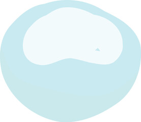 White snowy cape on white background, snowdrifts, Winter element, border frame snow decoration. cartoon flat decoration with snowflakes, icicles isolated illustration