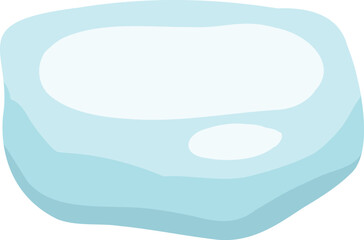 White snowy cape on white background, snowdrifts, Winter element, border frame snow decoration. cartoon flat decoration with snowflakes, icicles isolated illustration