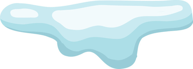 White snowy cape on white background, snowdrifts, Winter element, border frame snow decoration. cartoon flat decoration with snowflakes, icicles isolated illustration