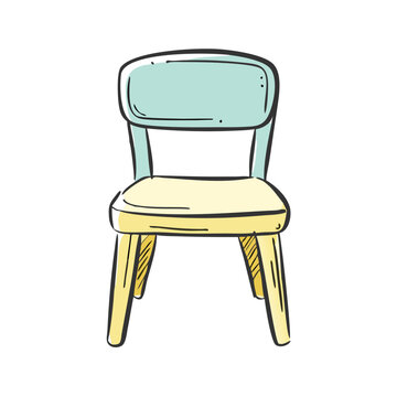 Simple vector illustration of a modern chair icon