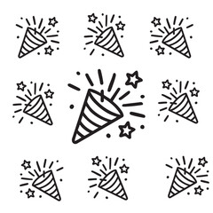 Confetti Streamer Party Pattern