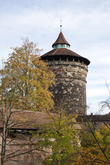 Tower At The City Walls In Nuremberg, Germany. 