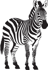 Obraz premium Elegant Zebra Silhouette Vector Illustration | African Wildlife Animal Design, Safari Zebra Outline Art for Logo and Print