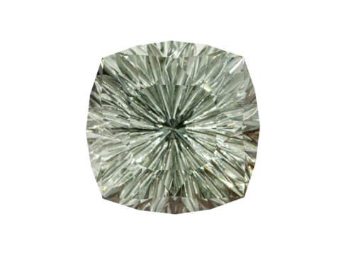 A vivid heliodor gemstone with a cushion cut, showcasing a warm yellow shade and gleaming facets. Perfect for luxurious jewelry with stunning clarity.