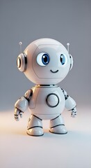 3D Cute Robot Mascot for Tech Startup Advertising