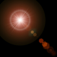 abstract background with orange lights