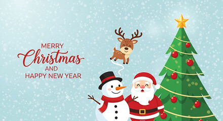 Snow-covered village street at Christmas night