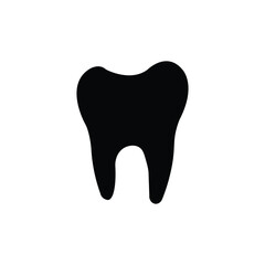 Molar Tooth Black Silhouette Icon, Dentistry and Oral Health Simple Vector Illustration, Dental Clinic or Hygiene Symbol, Isolated Single Human Anatomy Element