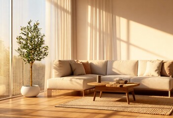 Fototapeta premium Olive Tree Elegance – Timeless Mediterranean Interiors