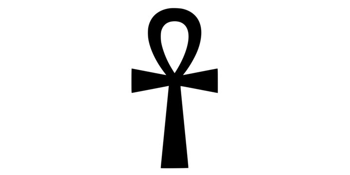 Egyptian Ankh Symbol Clean Modern Flat Vector Icon