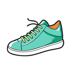 Vector illustration of a stylish teal sneaker for fashion and sports