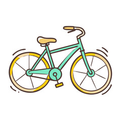 Fototapeta premium Stylized bicycle vector illustration for transportation and recreation graphics