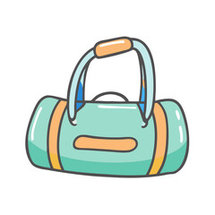 Stylized gym bag vector illustration scalable graphic design