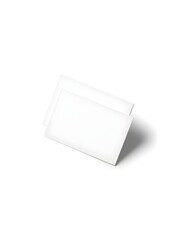 Blank White Cards Mockup with Subtle Shadow Isolated on a White Background 