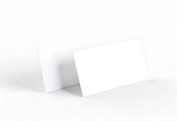Blank White Business Cards Mockup for Branding Presentation Isolated on a White Background 