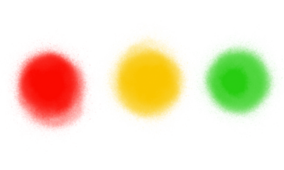 Abstract Red, Yellow, and Green Circles Grunge Paint Splatters PNG