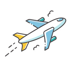 Modern vector airplane illustration for travel and aviation