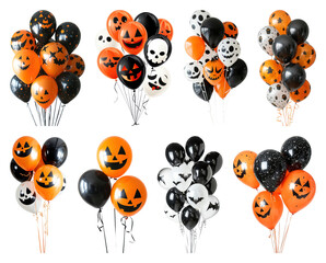 Naklejka premium Halloween-themed balloon decorations.