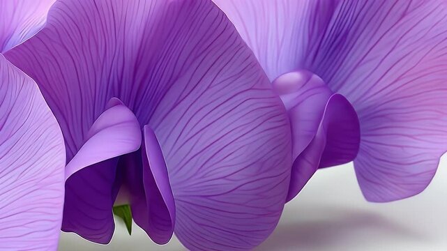 Close-up of Vibrant Purple Sweet Pea Flower.