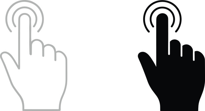 Hand Tapping Vector