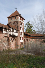 Tower At The City Walls In Nuremberg, Germany. 
