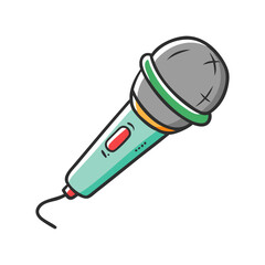 Retro microphone vector illustration for audio and music concepts