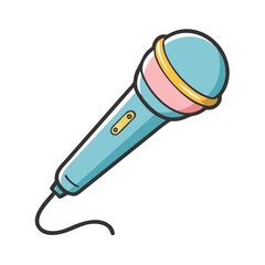 Retro microphone vector illustration for music and performance