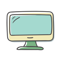 Simple vector illustration of a computer monitor icon