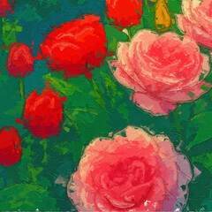 Various oil paintings, flowers, cats, dogs, leaves, roses, peonies, ducks, birds, oceans, butterflies, lakes, mountains, cranes, tulips