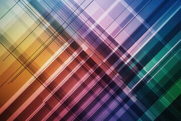 Abstract geometric pattern with vibrant diagonal lines and color gradients background
