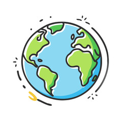 Drawn earth globe vector illustration scalable for general use