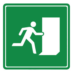Emergency Exit and Fire Safety Wayfinding Sign Vector.