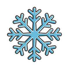 Scalable blue snowflake vector graphic for winter and frosty designs