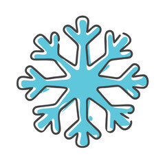 Blue snowflake illustration vector scalable icon festive winter