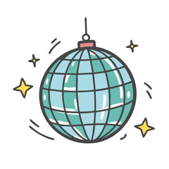 Disco ball vector illustration party celebration icon scalable graphic