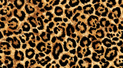A vibrant, textured pattern of leopard spots on a golden background, showcasing the wild beauty and uniqueness of animal prints.