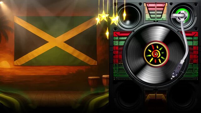 Video Estilo Disco Vinil, Clube De Reggae, Flyer De Vibes, Festas, Eventos E Radiolas