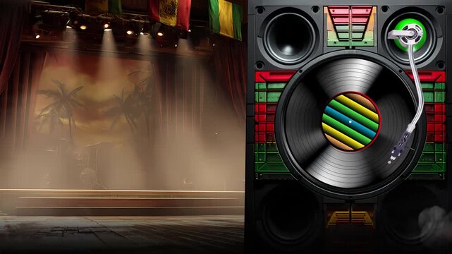 Video Estilo Disco Vinil, Clube De Reggae, Flyer De Vibes, Festas, Eventos E Radiolas