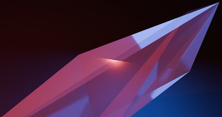 3d red gem stone on dark wallpaper