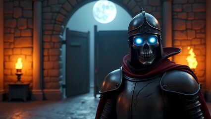 a close up of a person wearing a helmet with blue eyes