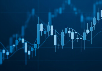 Financial market data chart showing stock trends and investment analysis