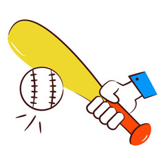 Editable design icon of baseball
