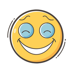 Smiling emoji vector illustration scalable graphic icon