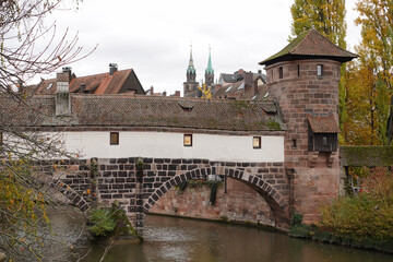 Henkerturm In Nuremberg, Germany In Autumn. 