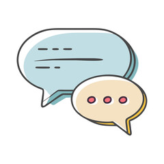 Vector chat bubble illustration for communication and messaging