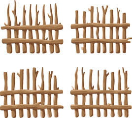 Rustic Wooden Fences Collection