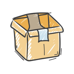 Open shipping box vector illustration scalable graphic element