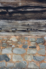 Stone and wood wall
