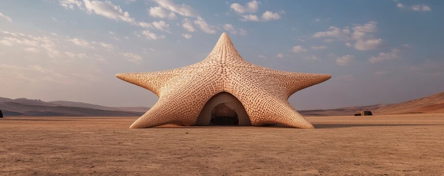Starfish Desert Dwelling Surreal Architecture in Arid Landscape ,desert ,architecture