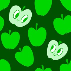 Summer fruit seamless apples pattern for wrapping paper and fabrics and party accessories and kids print